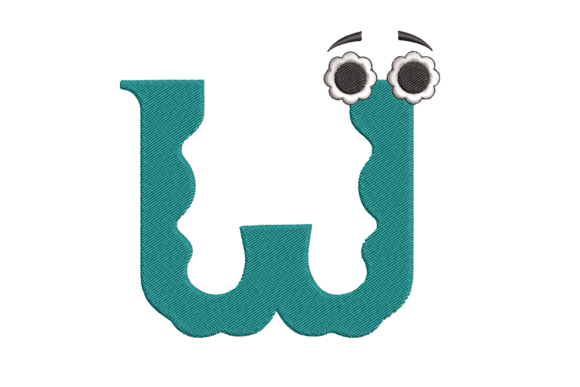 Alphabet Letter W: A Charming Embroidery Design