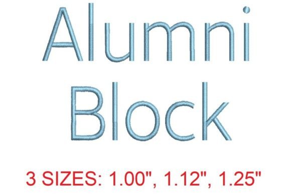 Alumni Block Embroidery Font: A Stylish Choice