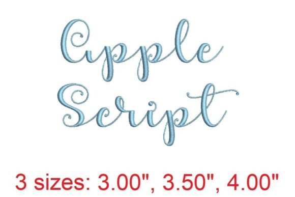 Apple Script Embroidery Font: A Charming Addition