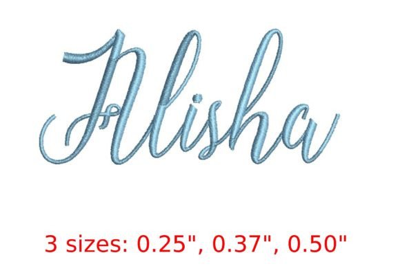 Charming Alisha Embroidery Font for Sweatshirts