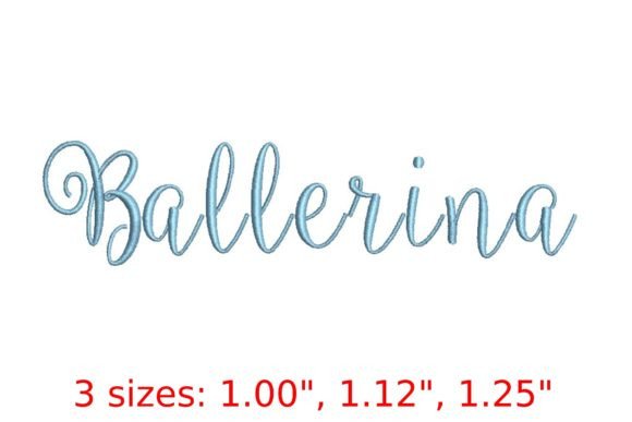 Elegant Balerinna Font for Seasonal Embroidery