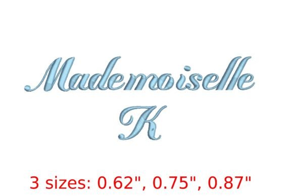 Elegant Mademoiselle K Embroidery Font Review