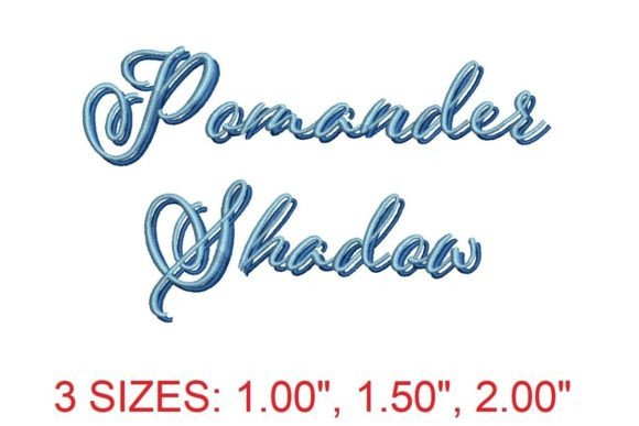 Elegant Pomander Shadow Embroidery Font