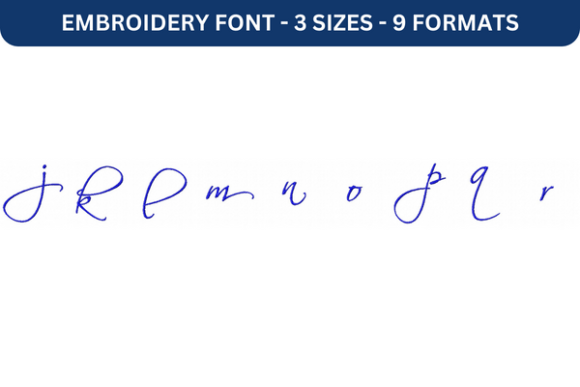 Elegant Scriptina Font Lower J to R