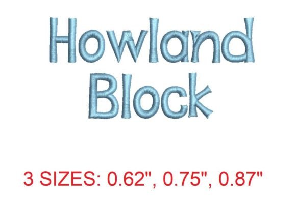 Howland Block Font: Perfect for Seasonal Embroidery