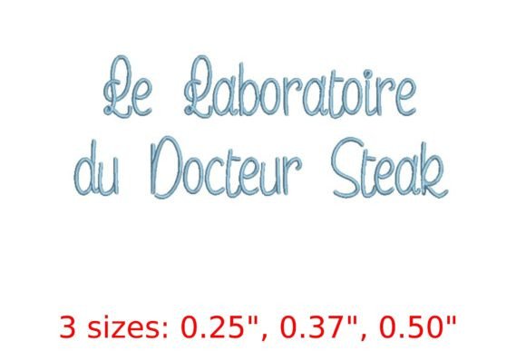 La Laboratoire Du Docteur Steak: A Unique Embroidery Font