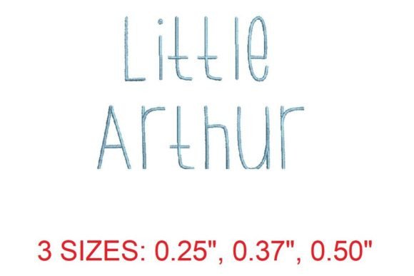 Little Arthur Embroidery Font: A Whimsical Delight