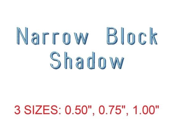 Modern Elegance with Narrow Block Shadow Embroidery Font