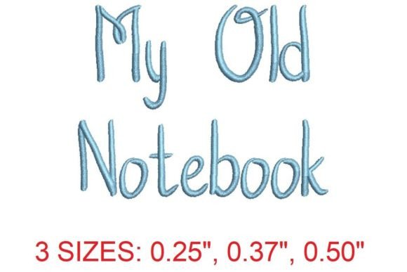 My Old Notebook Embroidery Font: A Vintage Touch