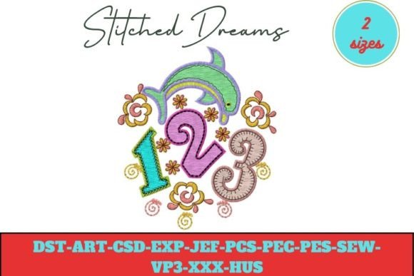 Numbers Dolphin Embroidery: A Whimsical Delight