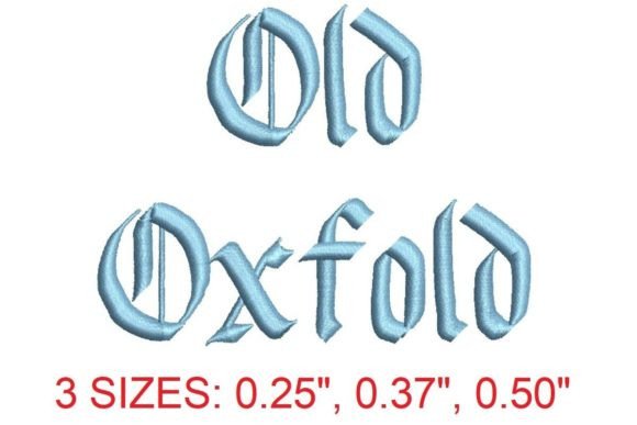 Old Oxford Embroidery Font: A Classic Touch