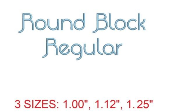 Round Block Regular Font: A Versatile Embroidery Choice
